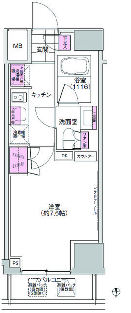 プレジリア東日本橋の間取図