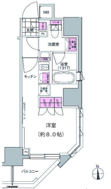 プレジリア東日本橋の間取図