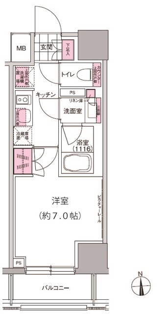 プレジリア東日本橋の間取図