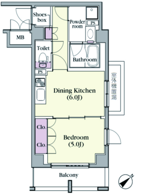プラチナコート中目黒の間取図
