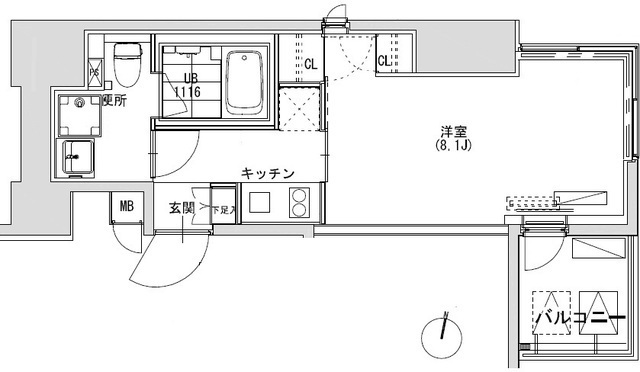 グランディオール広尾テラスの間取図