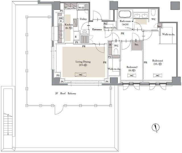 ＲＯＰＰＯＮＧＩ　ＰＬＡＣＩＤの間取図
