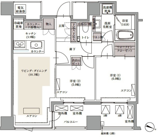 ブランズ四番町の間取図
