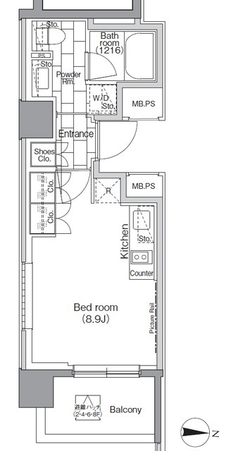 パークハビオ東陽町の間取図