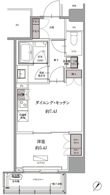 ＳＫナインティ門前仲町の間取図