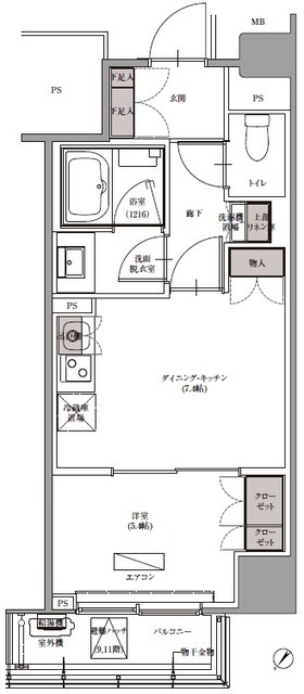 ＳＫナインティ門前仲町の間取図