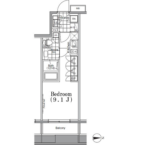 ザ・パークハビオ 蔵前の間取図
