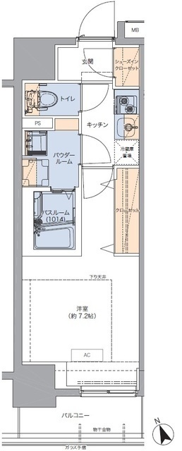 トラディティオ門前仲町の間取図