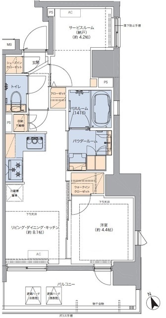 トラディティオ門前仲町の間取図