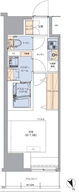 トラディティオ門前仲町の間取図