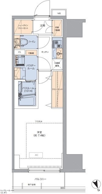 トラディティオ門前仲町の間取図