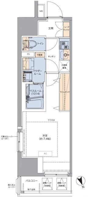 トラディティオ門前仲町の間取図