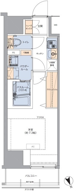 トラディティオ門前仲町の間取図