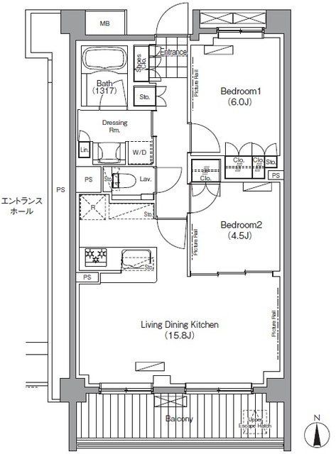 プレジリア代々木大山町の間取図