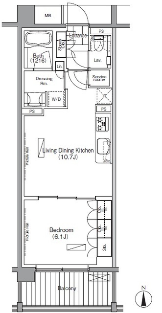 プレジリア代々木大山町の間取図