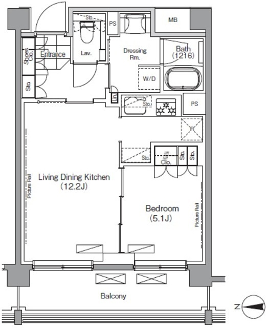 プレジリア代々木大山町の間取図