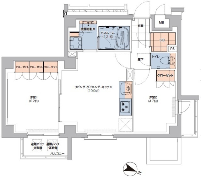 ボヌールステージ笹塚の間取図