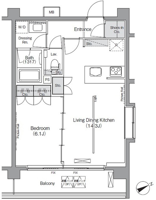 ラ・コルニーチェの間取図