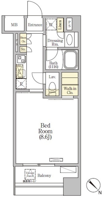 プラージュベイ横濱関内の間取図