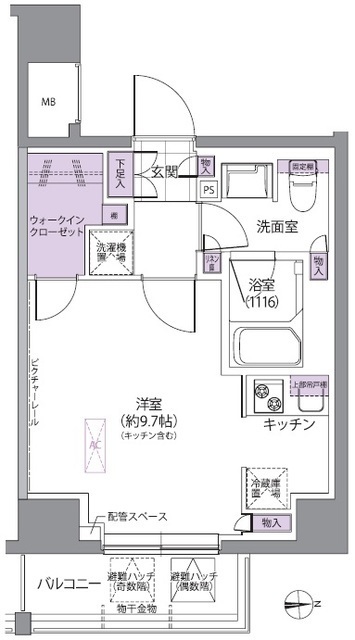 ＩＶＹ　ＷＥＳＴの間取図