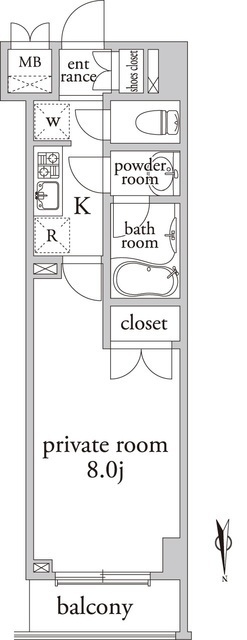 アーベイン早稲田の間取図