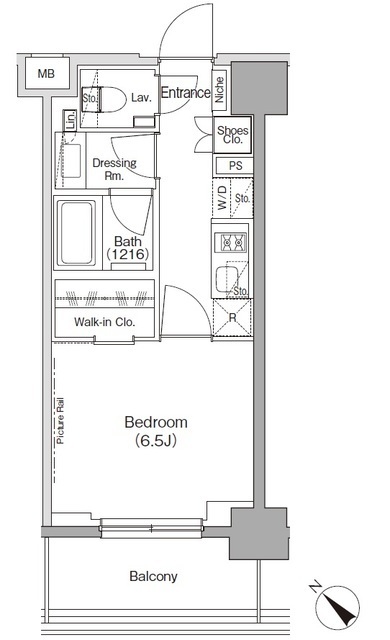 ザ・パークハビオ月島フロントの間取図