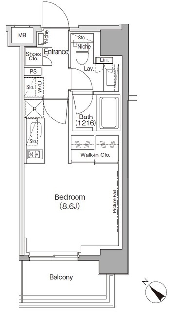 ザ・パークハビオ月島フロントの間取図
