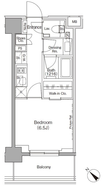 ザ・パークハビオ月島フロントの間取図
