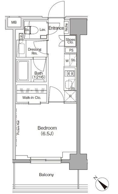 ザ・パークハビオ月島フロントの間取図