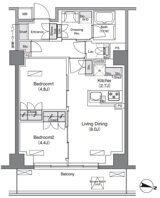 ソライエアイル練馬北町の間取図