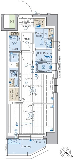 プラージュ リュー 押上の間取図