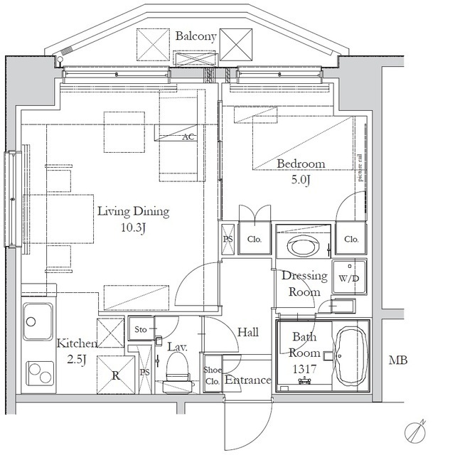 ＨＯＵＳＥ岩本町の間取図