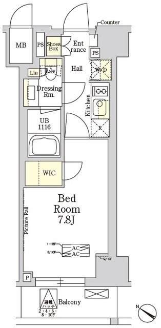 ＴＨＥ　ＣＬＡＳＳ　ＭＩＮＡＭＩＡＺＡＢＵの間取図