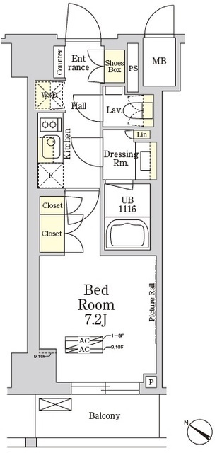 THE CLASS MINAMIAZABUの間取図
