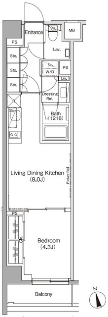 ザ・パークハビオ高円寺レジデンスの間取図