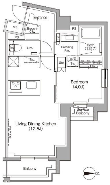 ザ・パークハビオ高円寺レジデンスの間取図