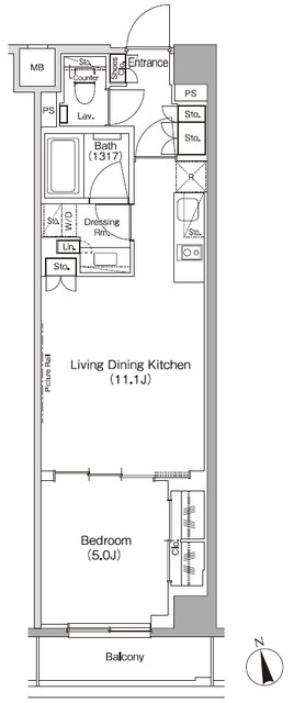 ザ・パークハビオ高円寺レジデンスの間取図