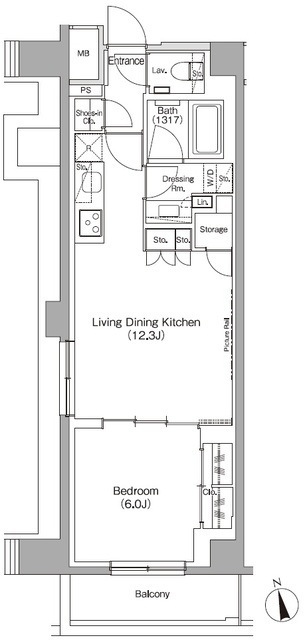 ザ・パークハビオ高円寺レジデンスの間取図