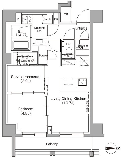 ザ・パークハビオ高円寺レジデンスの間取図