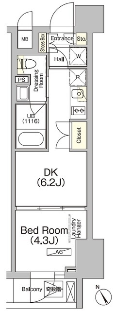 ＪＰｎｏｉｅ門前仲町の間取図