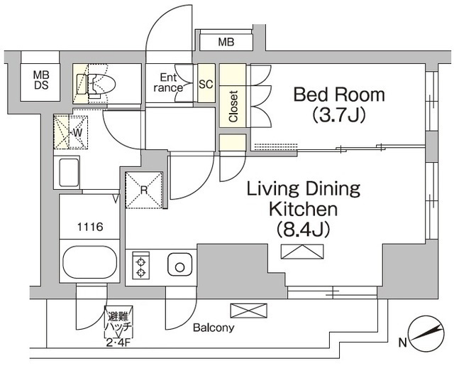 テラス大崎の間取図
