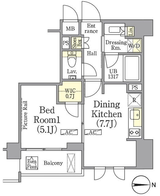 ザ・パークワンズ高輪の間取図
