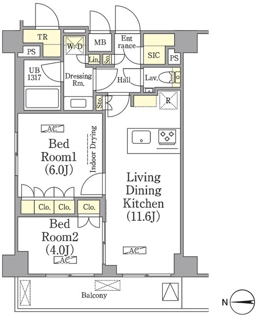 ザ・パークワンズ高輪の間取図