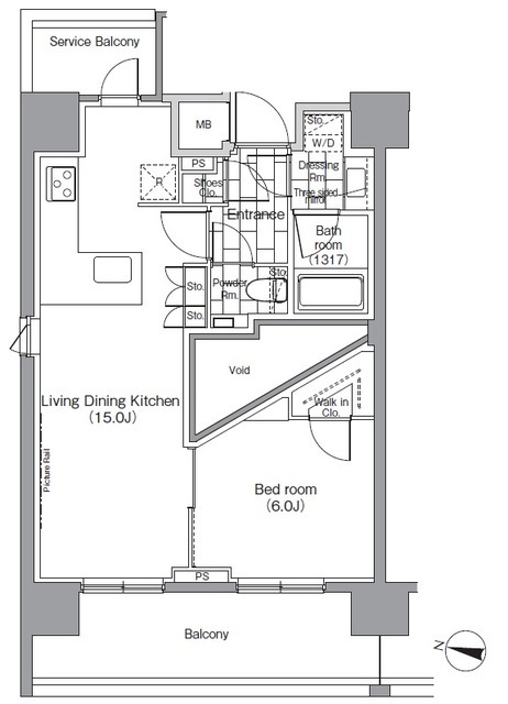 パークハビオ恵比寿の間取図