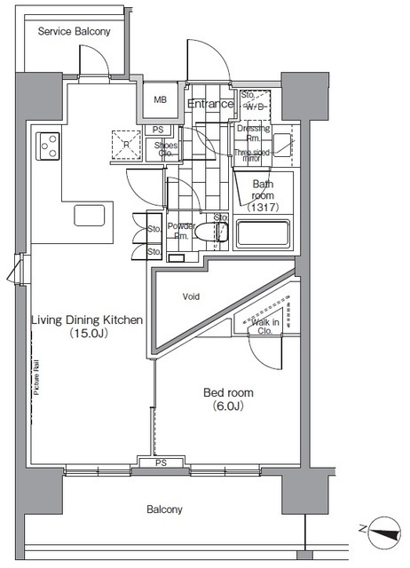パークハビオ恵比寿の間取図