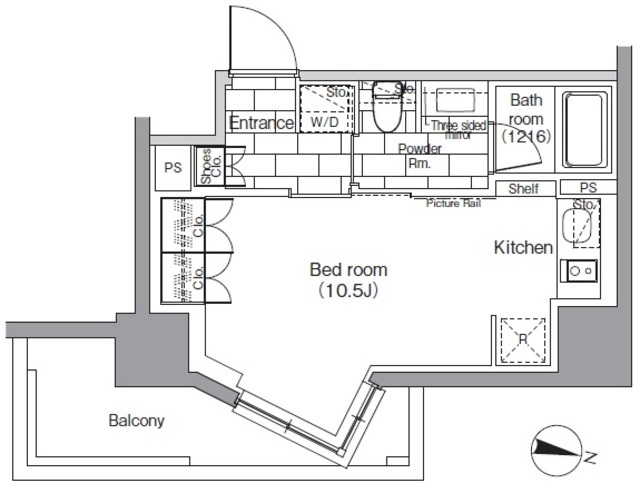 パークハビオ恵比寿の間取図