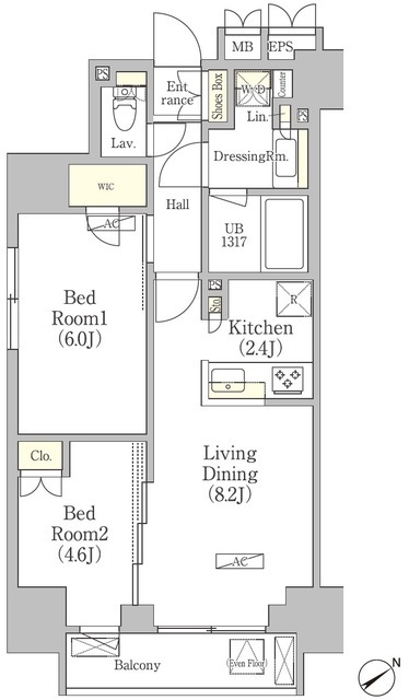パークヴィラ恵比寿の間取図