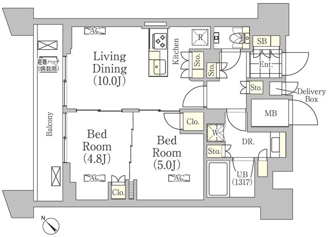 メゾンカルム日本橋馬喰町の間取図
