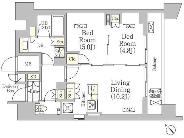 メゾンカルム日本橋馬喰町の間取図