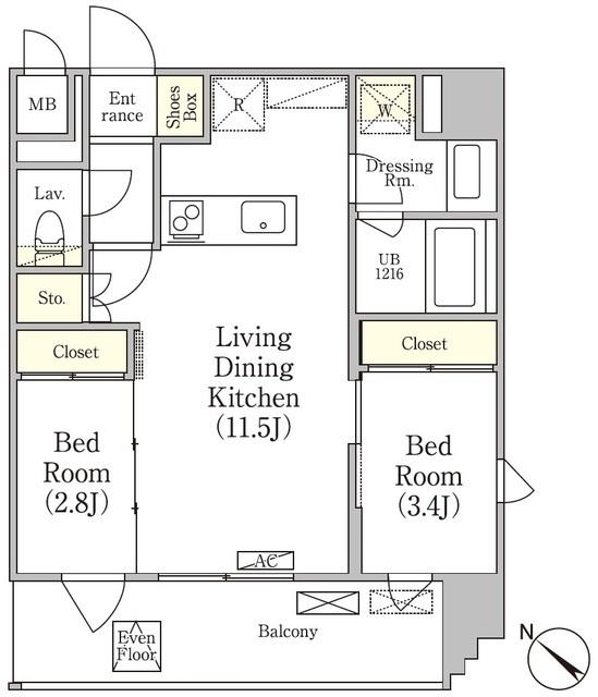 エル・セレーノ押上の間取図